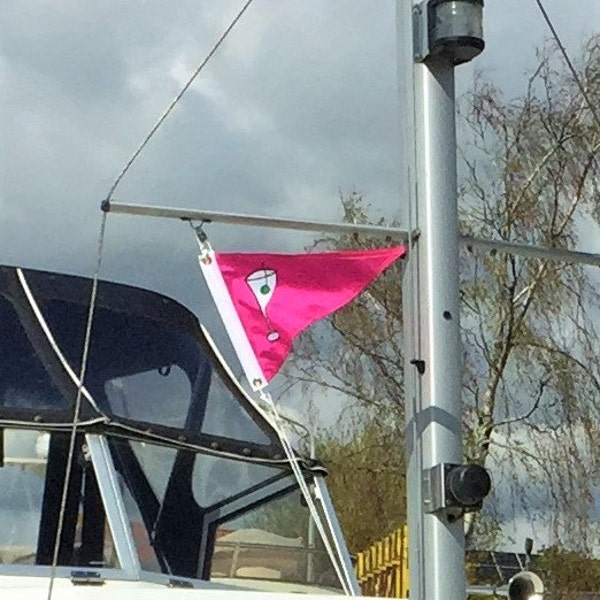 Boat Flag GIN MARTINI Cocktail Nautical Pennant Custom COLORS gift for him theflagchick