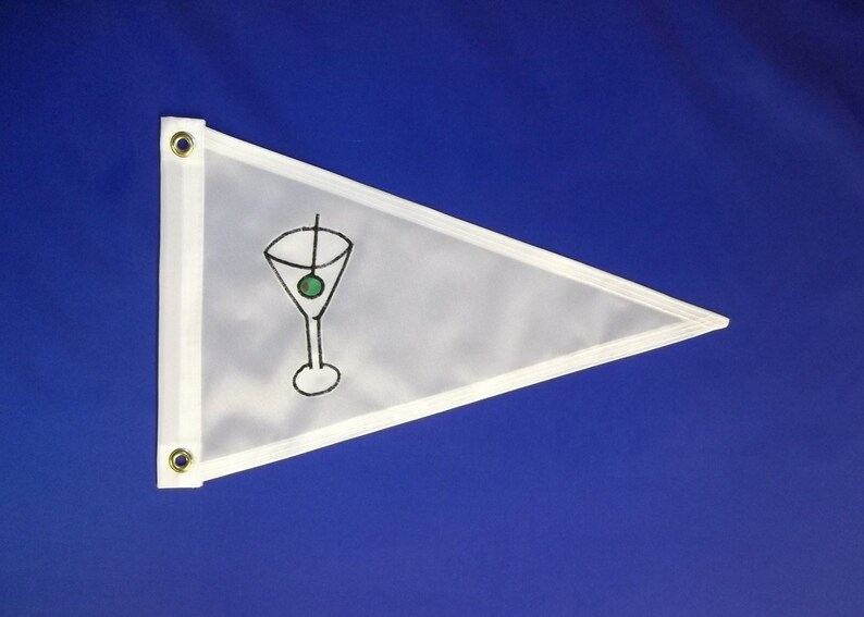 Boat Flag GIN MARTINI Nautical Pennant Custom COLORS Gift for Etsy
