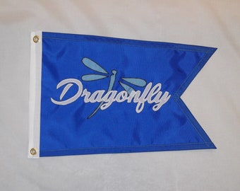 Boat Flag Custom Flag Boat Name and a GRAPHIC Gift for Him the flag chick