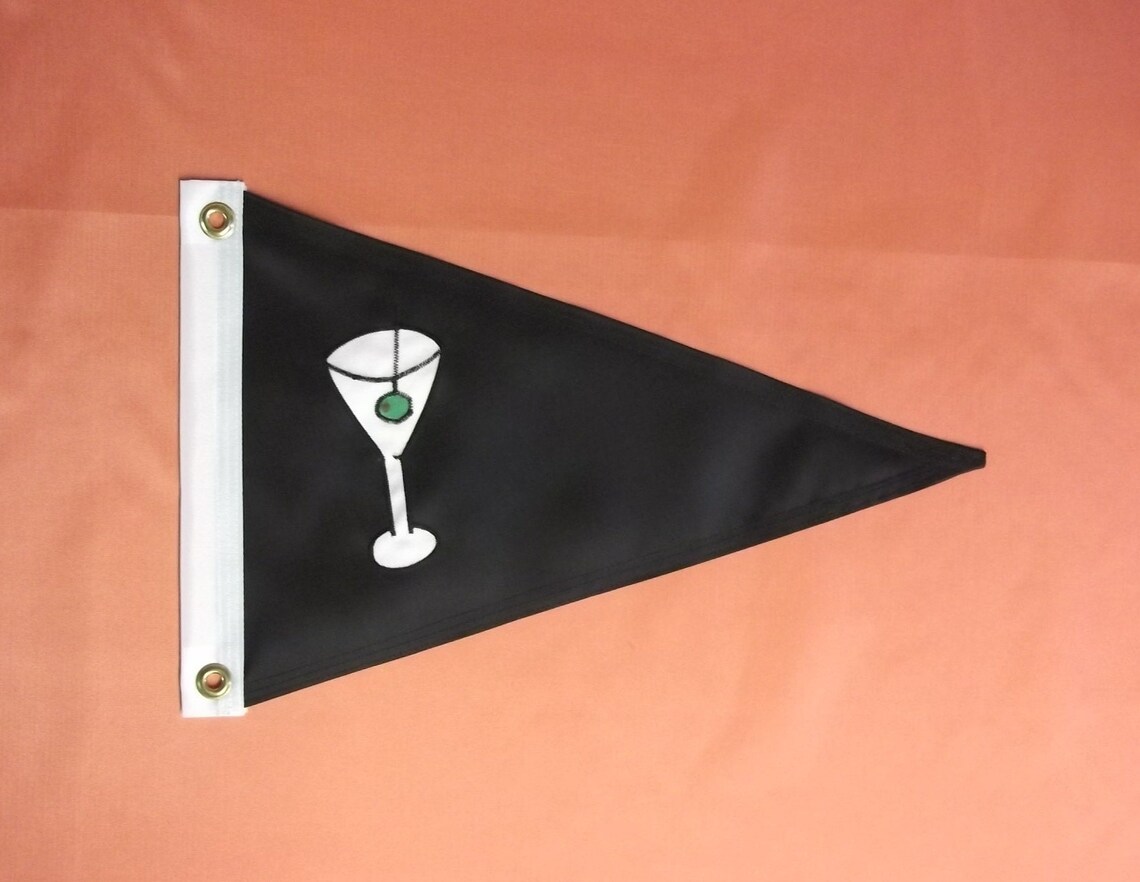 Boat Flag GIN MARTINI Nautical Pennant Custom COLORS gift for Etsy
