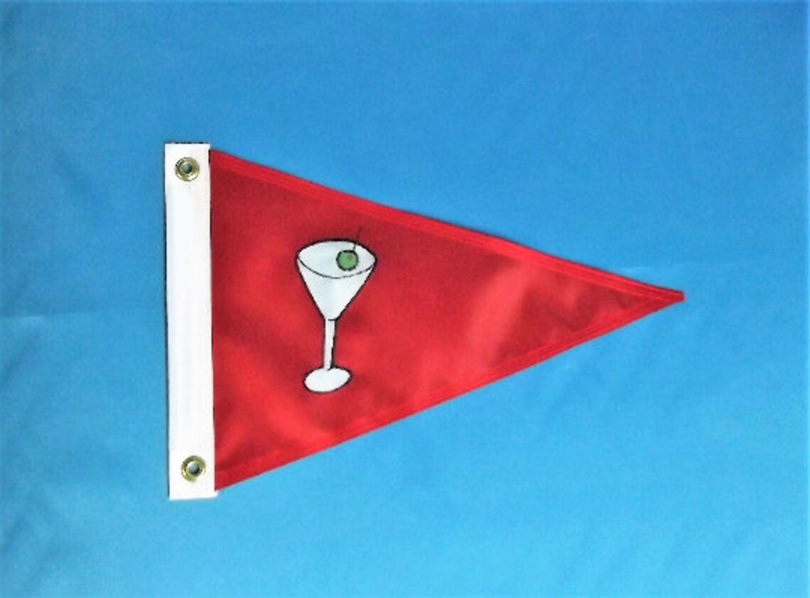 Boat Flag GIN MARTINI Nautical Pennant Custom COLORS Gift for Etsy UK