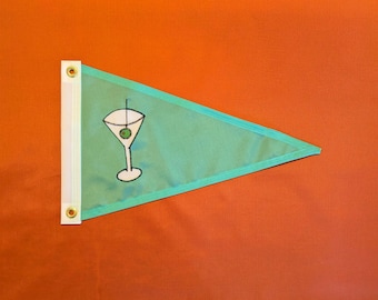Boat Flag Gin Martini Cocktail Nautical Pennant gift for him theflagchick TARIFF FREE
