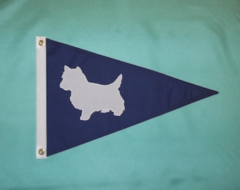 Scottish Terrier Boat Flag Nautical Private Signal or Doghouse theflagchick TARIFF FREE