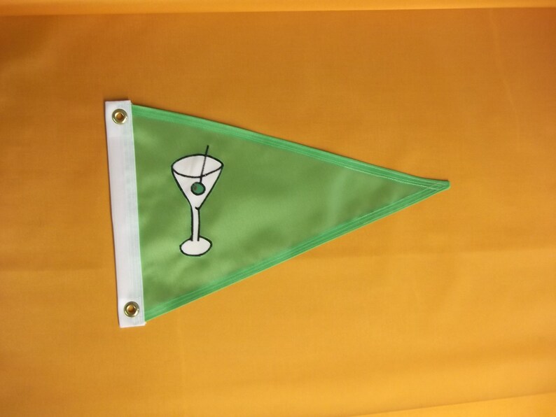 Boat Flag GIN MARTINI Cocktail Nautical Pennant Custom COLORS Etsy UK