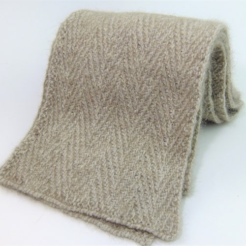 Knitting Pattern herringbone Scarf knitted Etsy