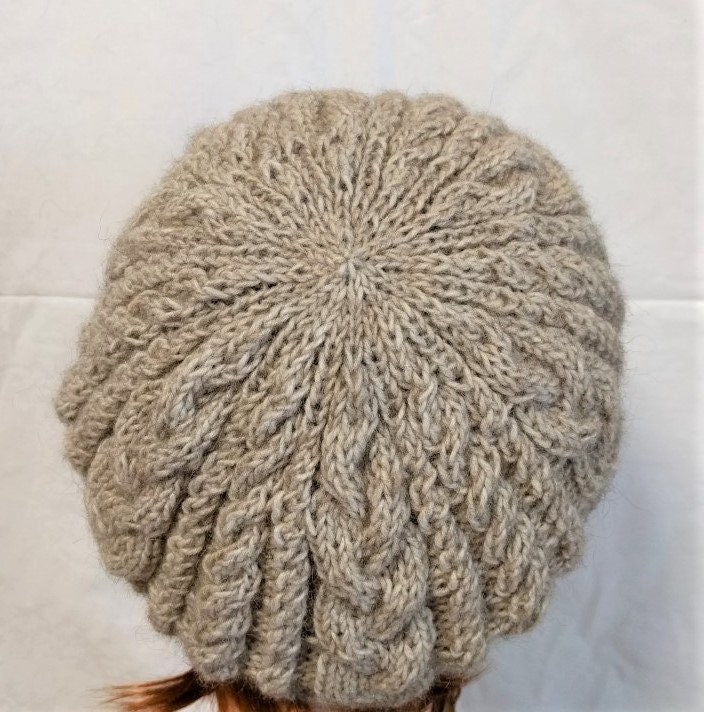 Knitting Pattern aran Beret Etsy