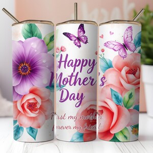 Floral Mom Tumbler Wrap: Mother&#39;s Day Sublimation Design (Digital Download)