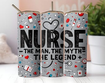Male Nurse Tumbler Wrap PNG: Der Mann, der Mythos, die Legende (Digitaler Download)