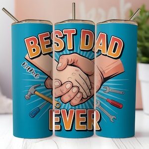 Dad Fist Bump 20oz Tumbler PNG: Custom Tools Design (Digital Download)