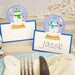 Printable Place Card Set PDF File Holiday Place Setting Snowman Theme ...