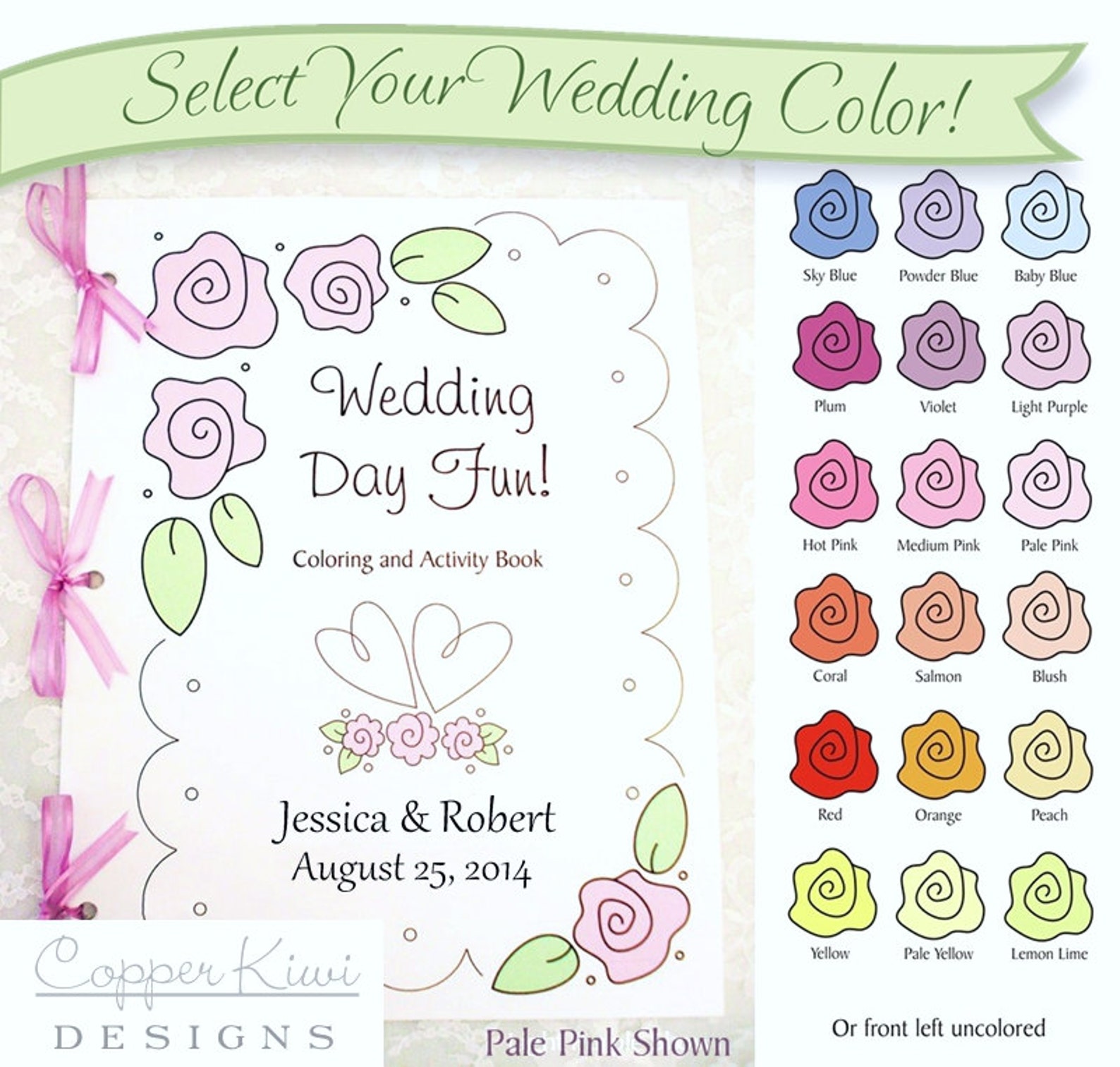 Wedding Coloring Book Kids Wedding Favors Personalized & Etsy