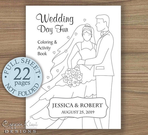 Download Wedding Coloring Book Kids Wedding Favors Wedding Activity Etsy