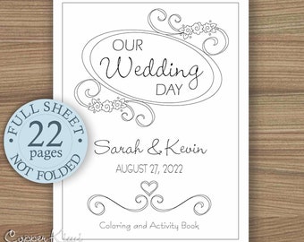 Personalized Same sex wedding activity coloring book wedding favor Kids 8.5  x 11 PDF or JPEG TEMPLATE