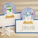 Printable Place Card Set PDF File Holiday Place Setting Snowman Theme ...