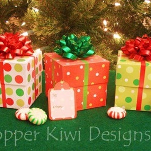 Printable Boxes - Christmas Dots Set