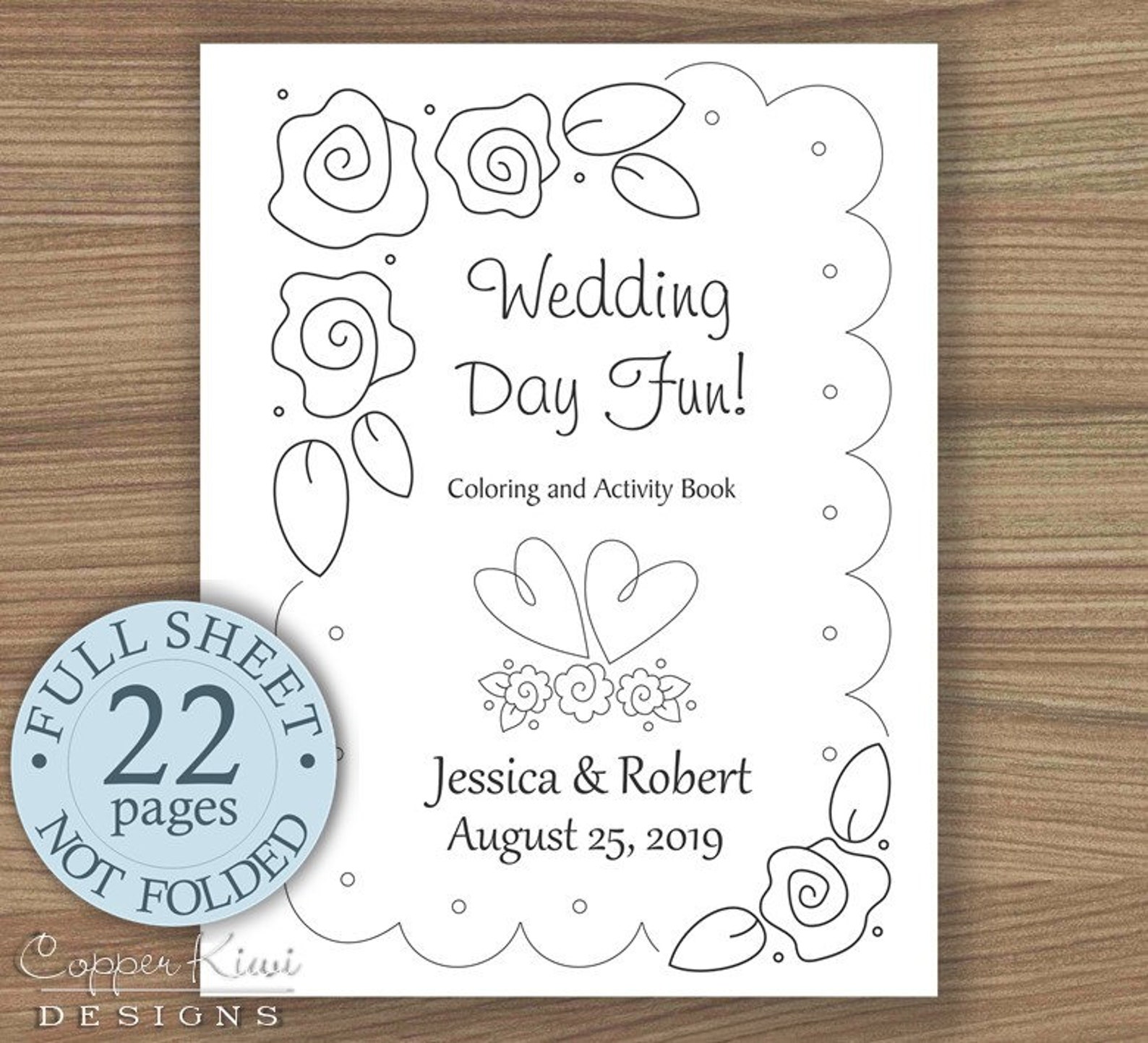Wedding Coloring Book Kids Wedding Favors Wedding Activity - Etsy