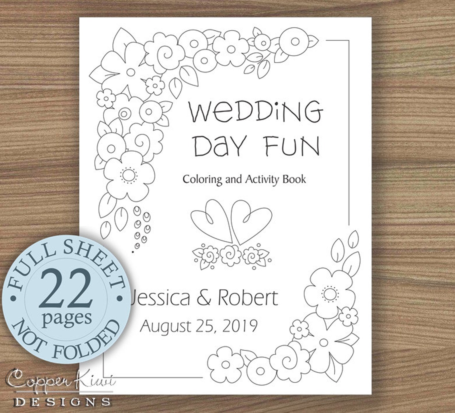 Wedding Coloring Book Kids Wedding Favors Wedding Activity | Etsy