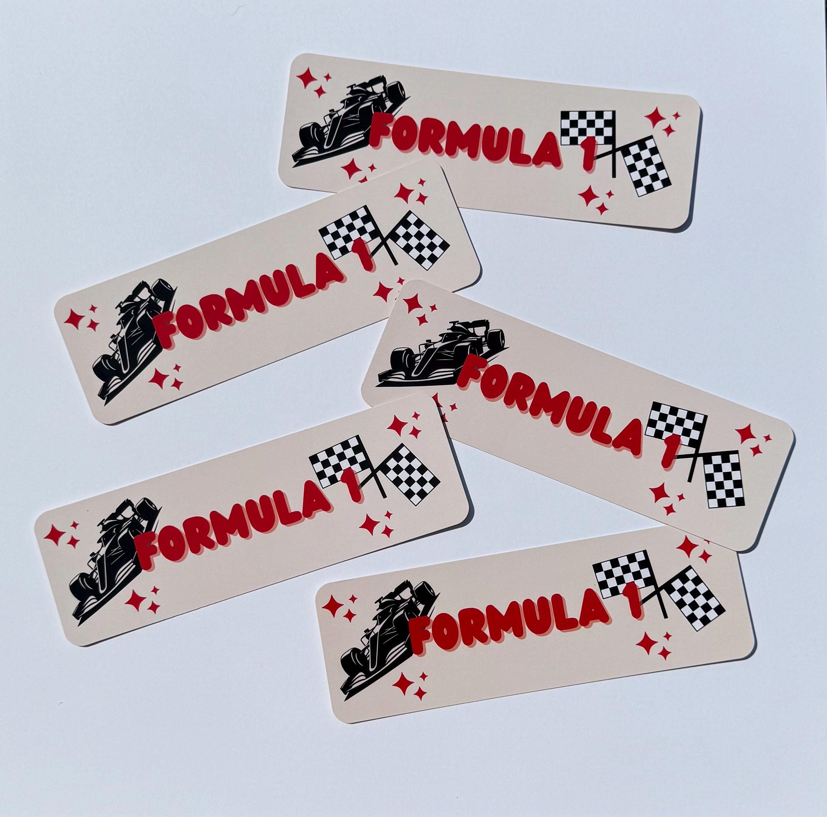 Formula 1 Racing Cardstock Bookmarks – | F1 Gifts for Book Lovers ...