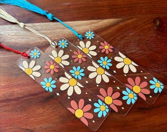 Boho Floral Acrylic Bookmark