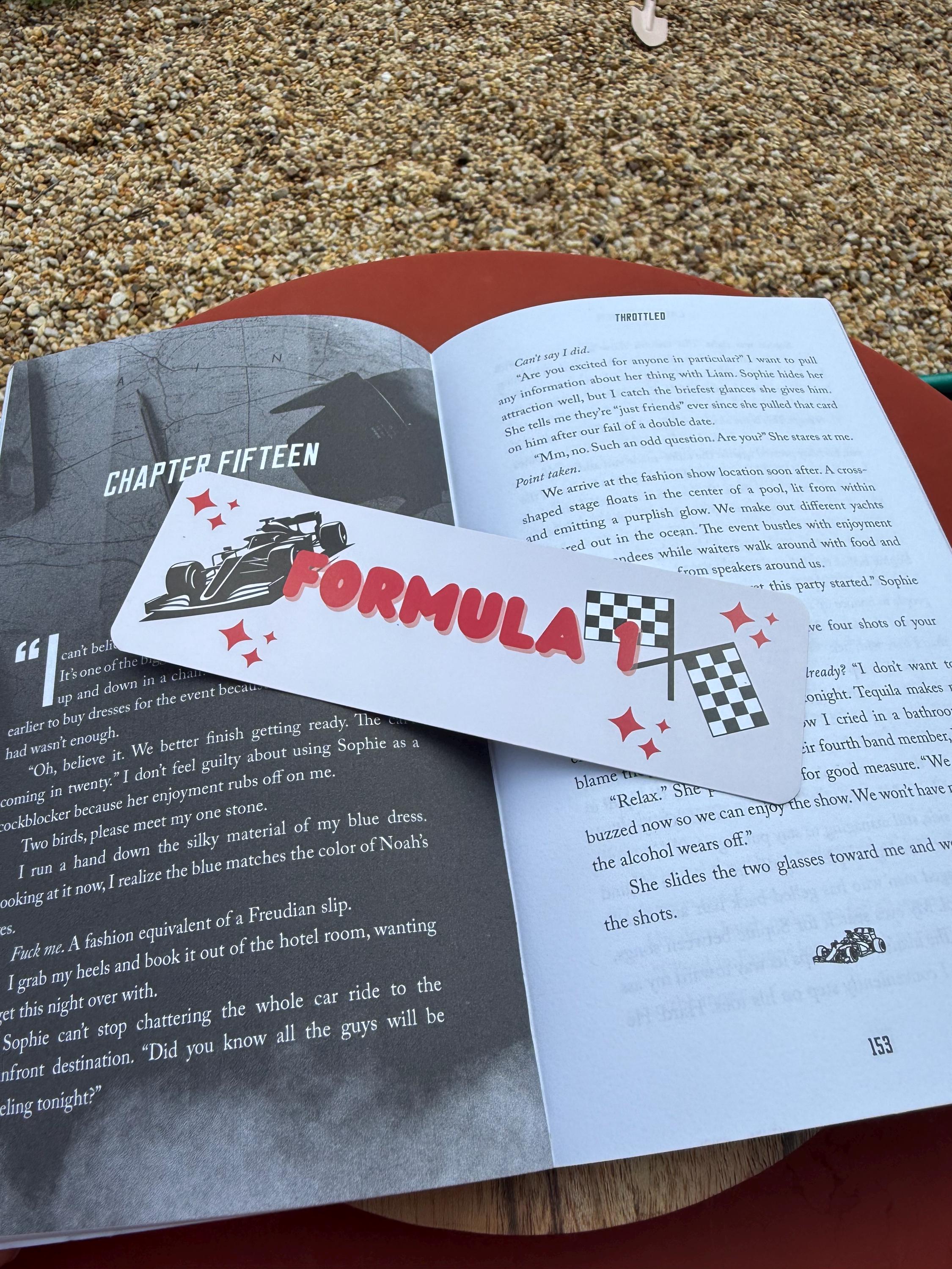 Formula 1 Racing Cardstock Bookmarks – | F1 Gifts for Book Lovers ...