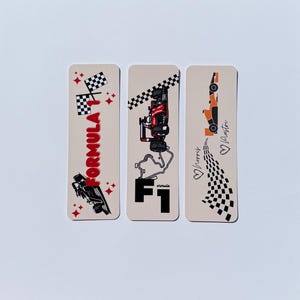 Formula 1 Racing Cardstock Bookmarks – | F1 Gifts for Book Lovers ...