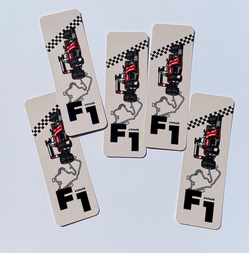 Formula 1 Racing Cardstock Bookmarks – | F1 Gifts for Book Lovers ...