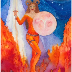 Widder Karte. Horoskop Geburtstagskarte. Astrologie Karte. Sternzeichen Geburtstagskarte. Widder Sternzeichen Geburtstagskarte. Sternzeichen Geschenk
