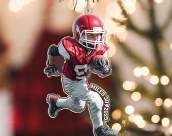 Personalisierter Fußball Anhänger 2025: Acryl Spieler Figur, Weihnachtsgeschenk für Kinder