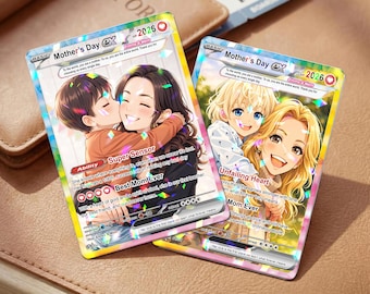 Personalized Acrylic Trading Card 2025: Custom Anime Mom & Kids Mother’s Day Gift