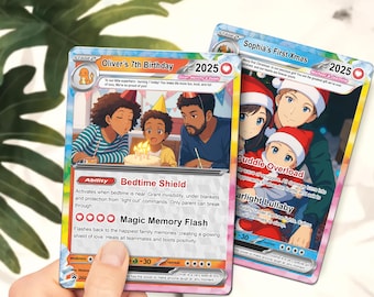 Personalized Poke Card 2025: Custom Anime Couple Photo Gift - Acrylic