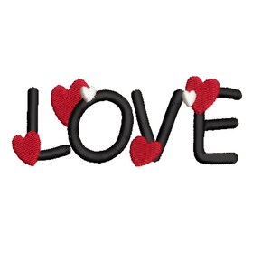 Love Valentines Embroidery Design Valentines Machine Embroidery File Valentine&#39;s Day Embroidery Design Love Happy Valentines Day