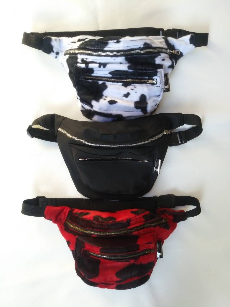 cow print fanny pack