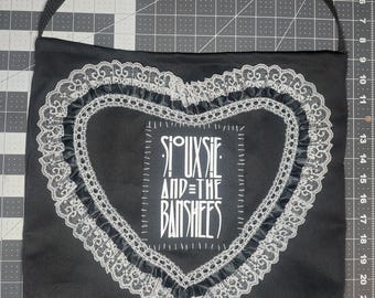 Siouxie and the Banshees Lace Heart Tote Bag