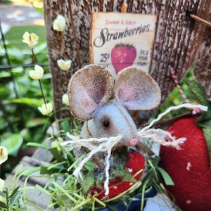 Primitive Mice with Strawberry in basket image 1