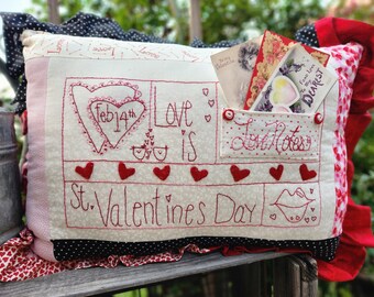 Instant Download Love Is Valentines Day Pillow Pattern