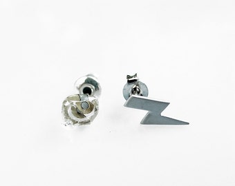 Bolt Studs, Mismatched Stud Earrings, Tiny Herkimer Earrings, Crystal Studs