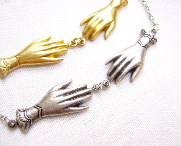 Hand Charm Bracelet Palmistry Hamsa Bracelet Chain Etsy