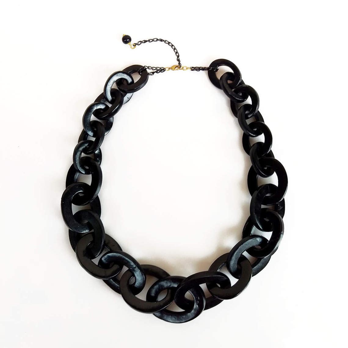 Black Chain Necklace Oversized Chunky Statement Necklace Etsy