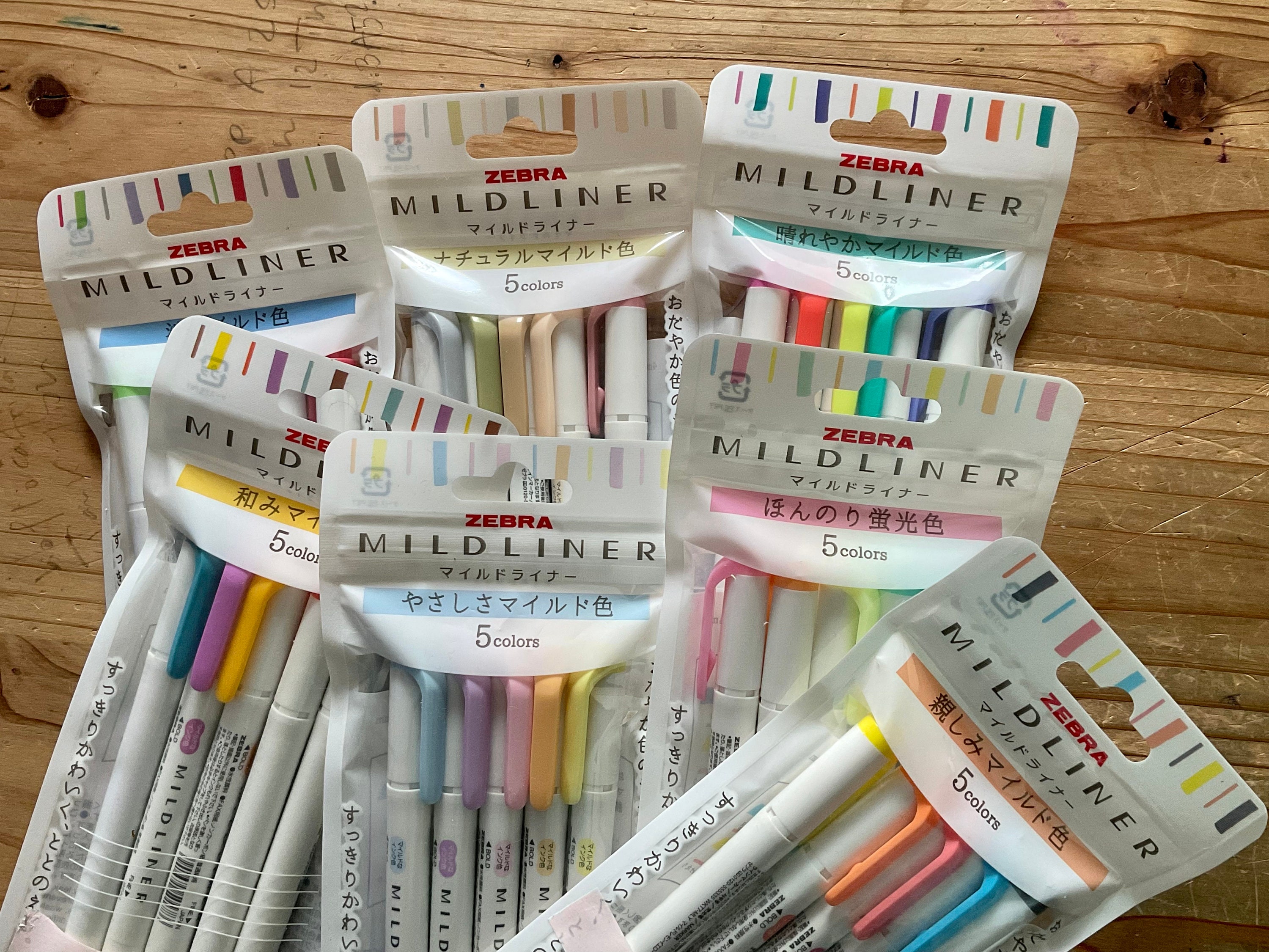 Zebra Pen Mildliner Double Ended Highlighter Set of 5 Colors Broad