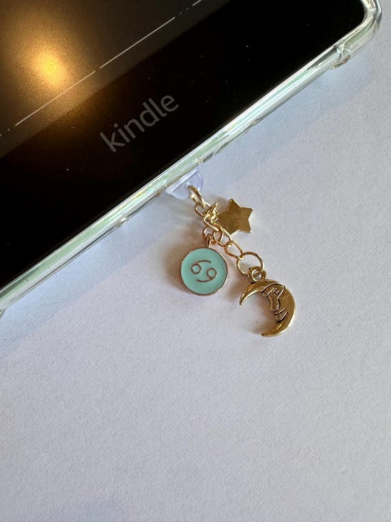 Kindle Charms, Kindle Accessory, Dust Plug Charm, Initial Charms, Bookish Charms, Kindle Dust Plug