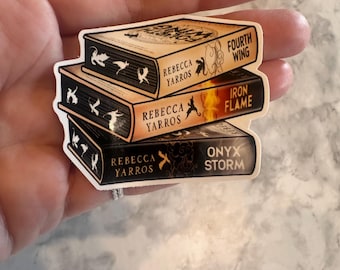 Stickers vierde vleugel, Onyx Storm-stickers, The Empyrean-stickers, boekenstapelstickers, Kindle-stickers, waterdichte stickers