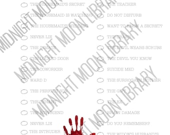 Freida McFadden Book Checklist, Book Checklist, Reading Log