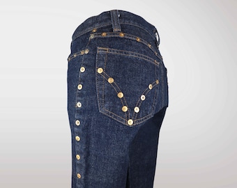 DOLCE & GABBANA Jeans Gold Rivet Detail Blue Wash | IT26/40
