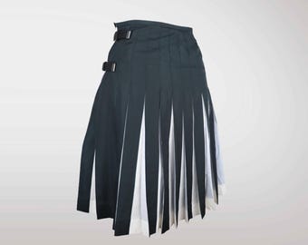 Jean Paul Gaultier Grey Pleated Midi Skirt | size 36