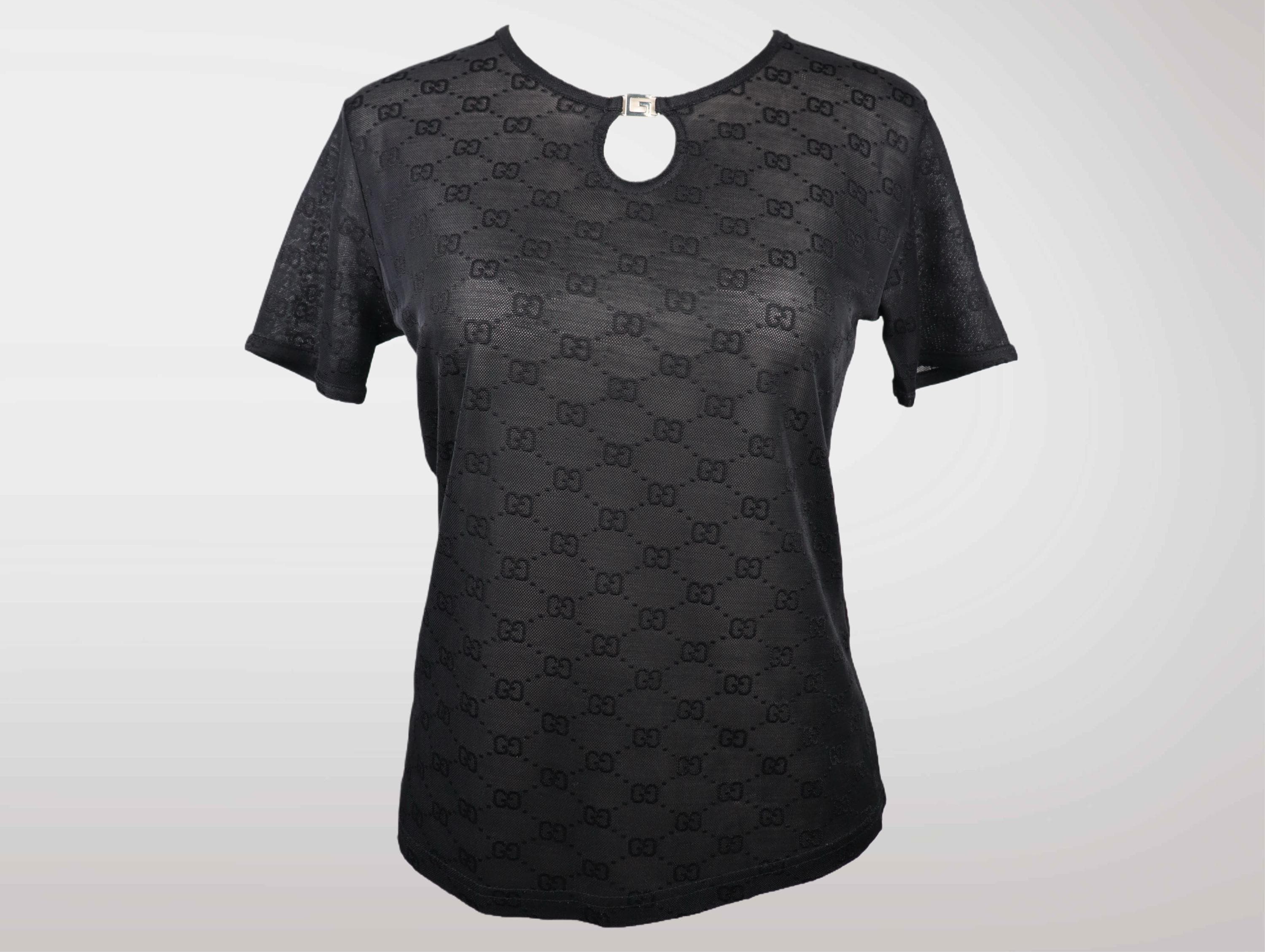 GUCCI by Tom Ford 'GG' Sheer Keyhole Top | Small/medium - Etsy