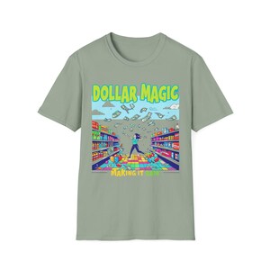 Dollar Tree Chaos Tee, Money Throwing Cartoon Tshirt, Unisex Graphic Shirt, Funny Dollar Store Gift, Cash Splash Top, Budget Shopping