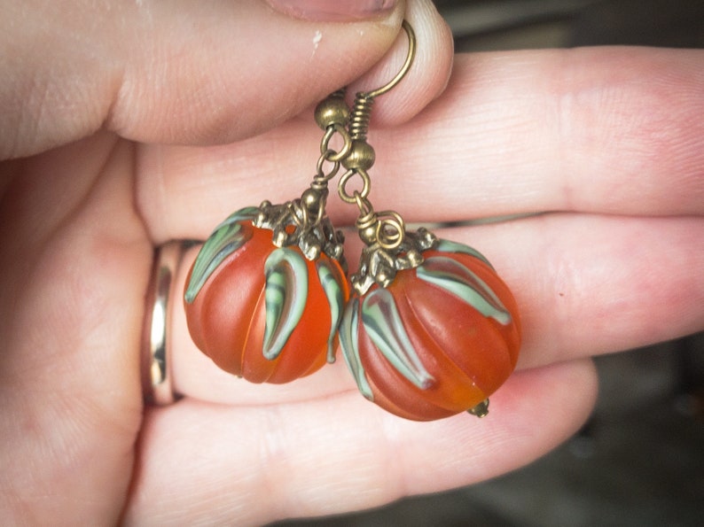 Halloween Pumpkin Earrings Thanksgiving Jewelry Fall - Etsy