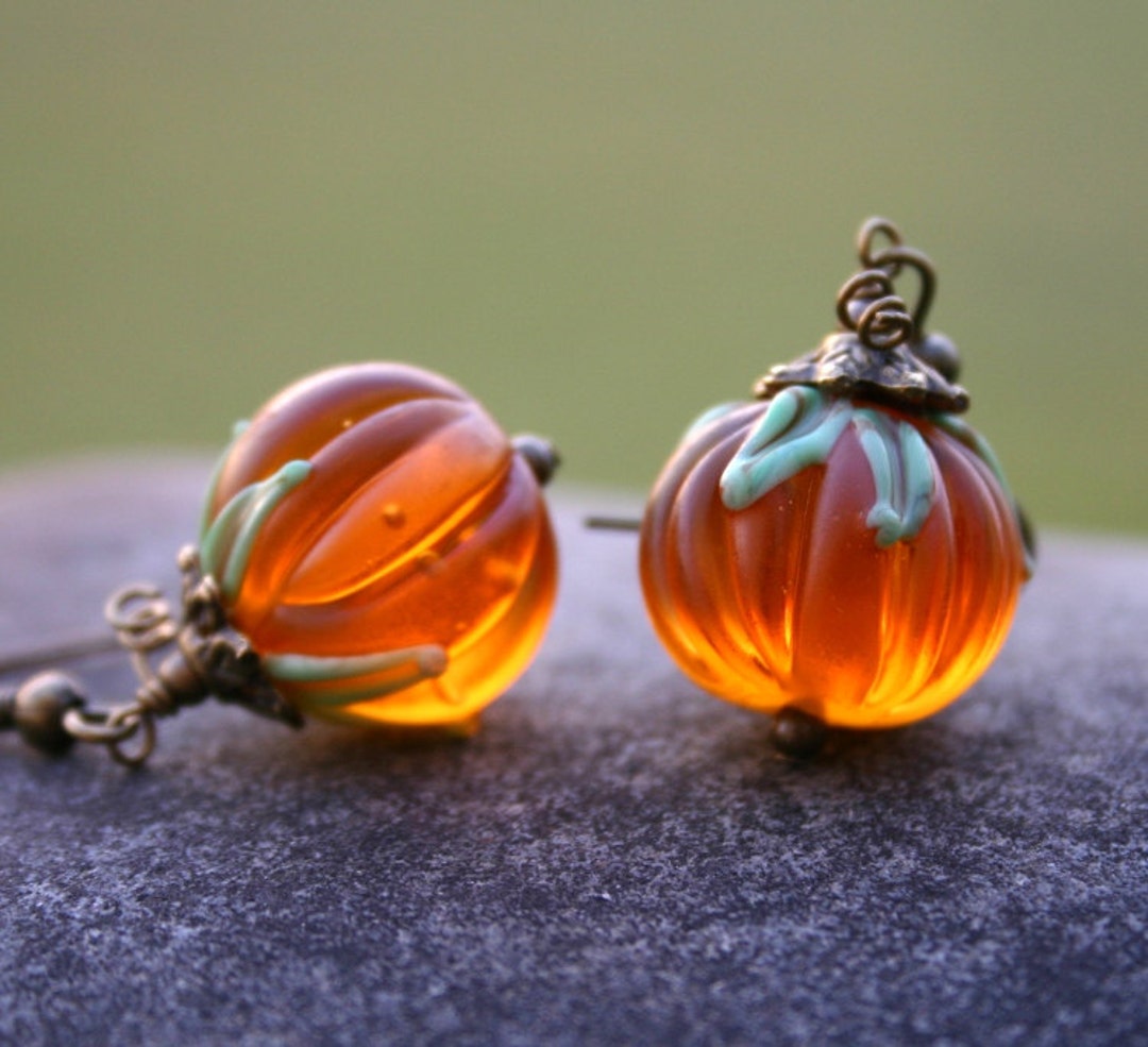 Halloween Pumpkin Earrings Thanksgiving Jewelry Fall 