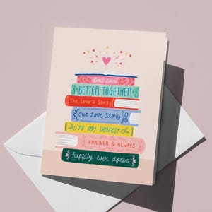 Love Story Card | Cute Wedding Card for Couple | Romantic Wedding Card | Anniversary Greeting Card | Valentines Day Card
