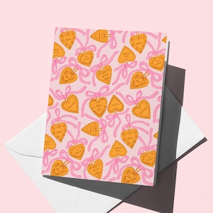 Tarjeta de felicitación con dije de amistad: mejores amigas - Día de Galentine